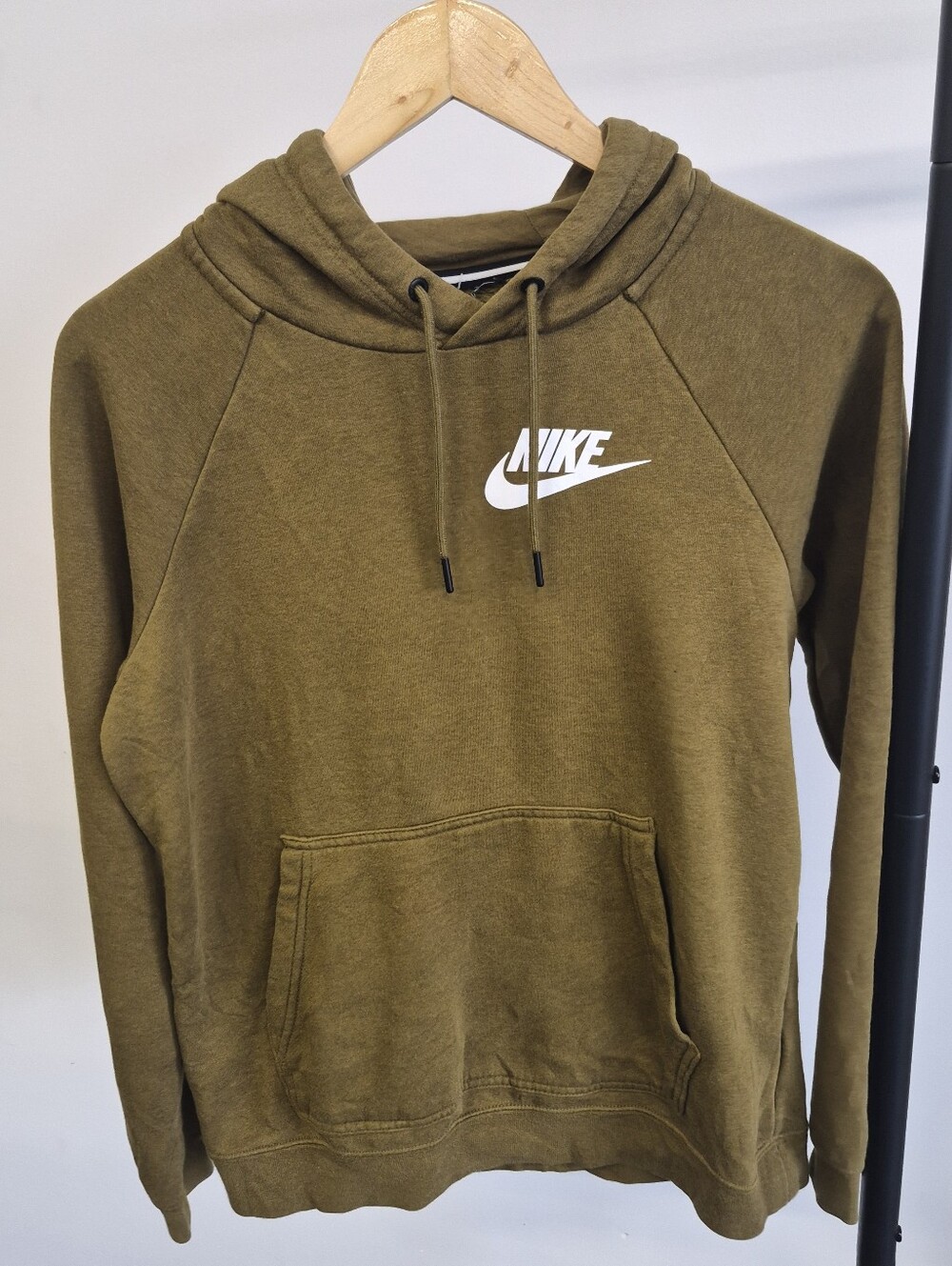 Nike Olive Crewneck Pullover with White Swoosh